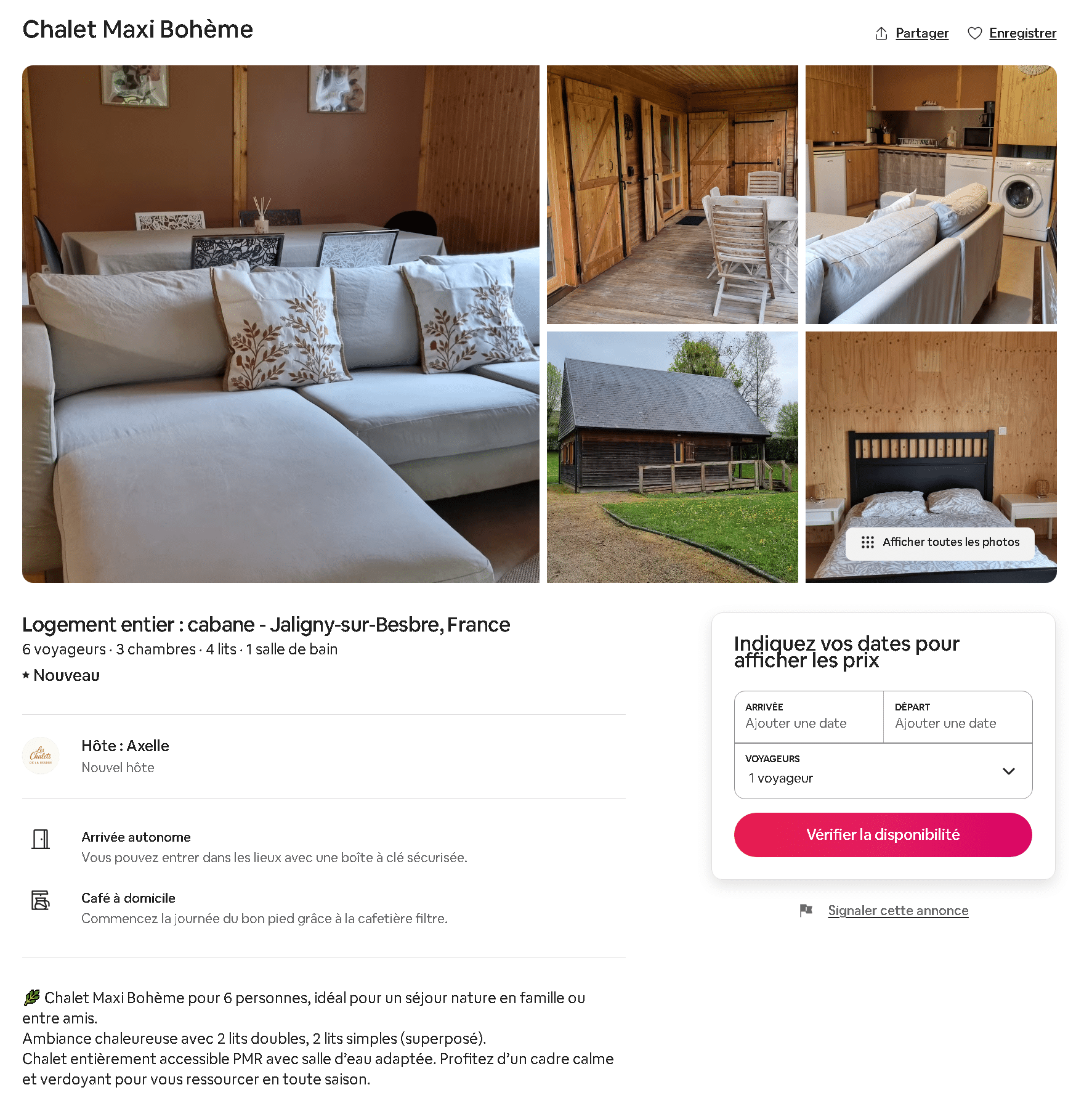 Chalet Maxi Bohème à Jaligny-sur-Besbre