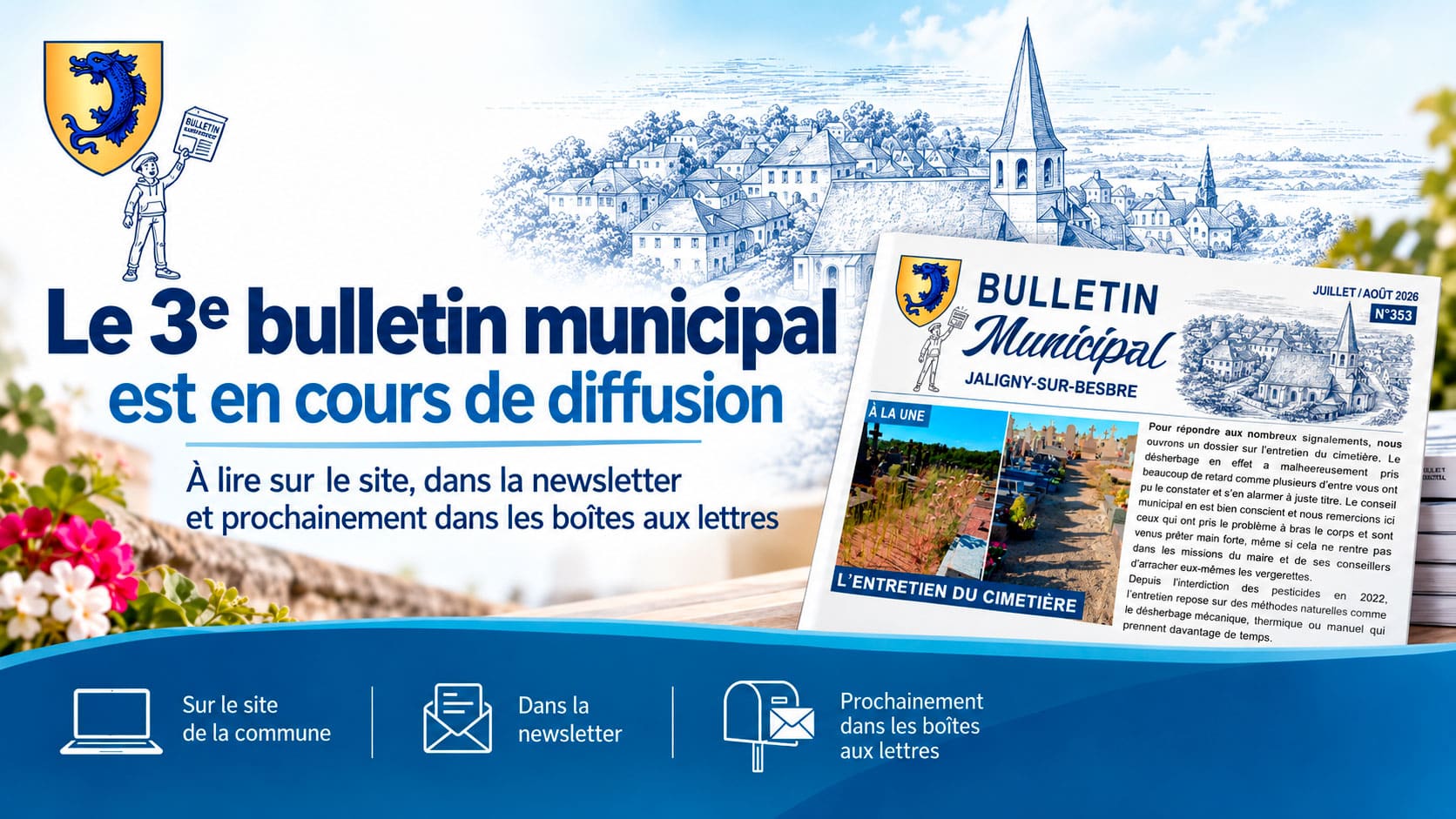 Le 3e bulletin municipal de Jaligny-sur-Besbre est en cours de diffusion
