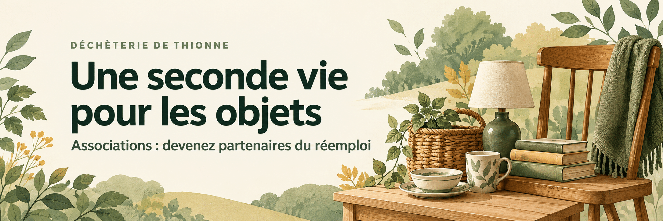 Déchèterie de Thionne : une seconde vie pour les objets, appel aux associations partenaires du réemploi.